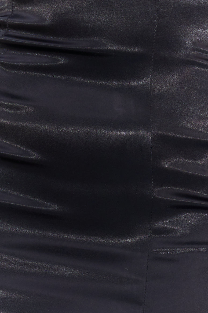 Gift Of All Satin Midi Dress Black