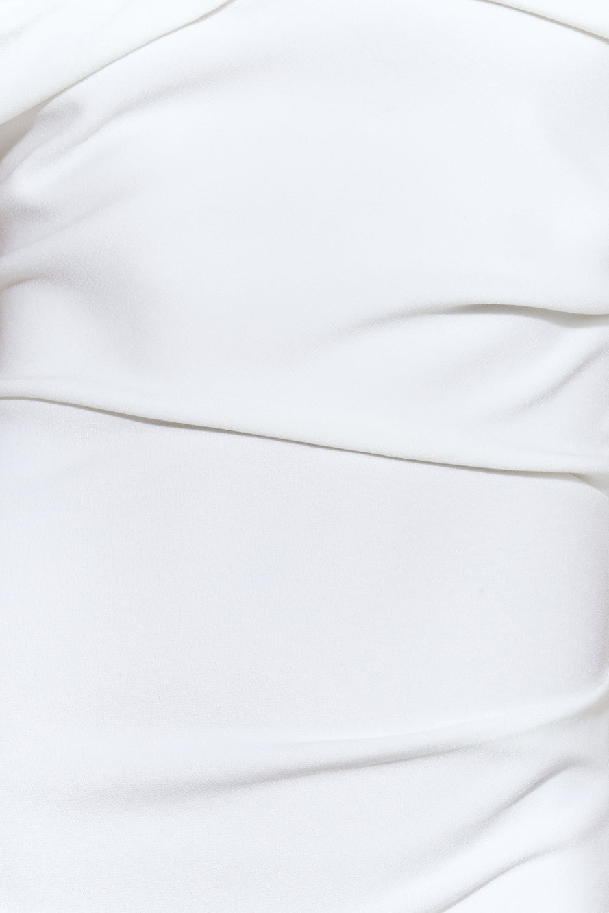 Classy Party Midi Dress White