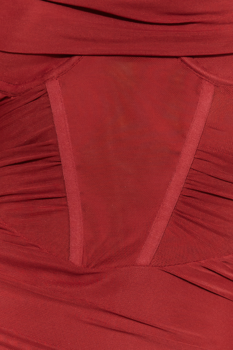 Being Me Mini Dress Wine