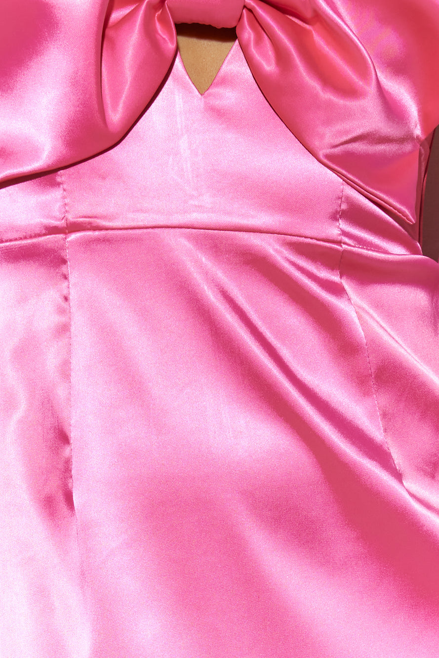 Magical Love Satin Mini Dress Pink