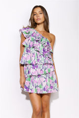 HELLO MOLLY Flower Bloom Mini Dress Purple