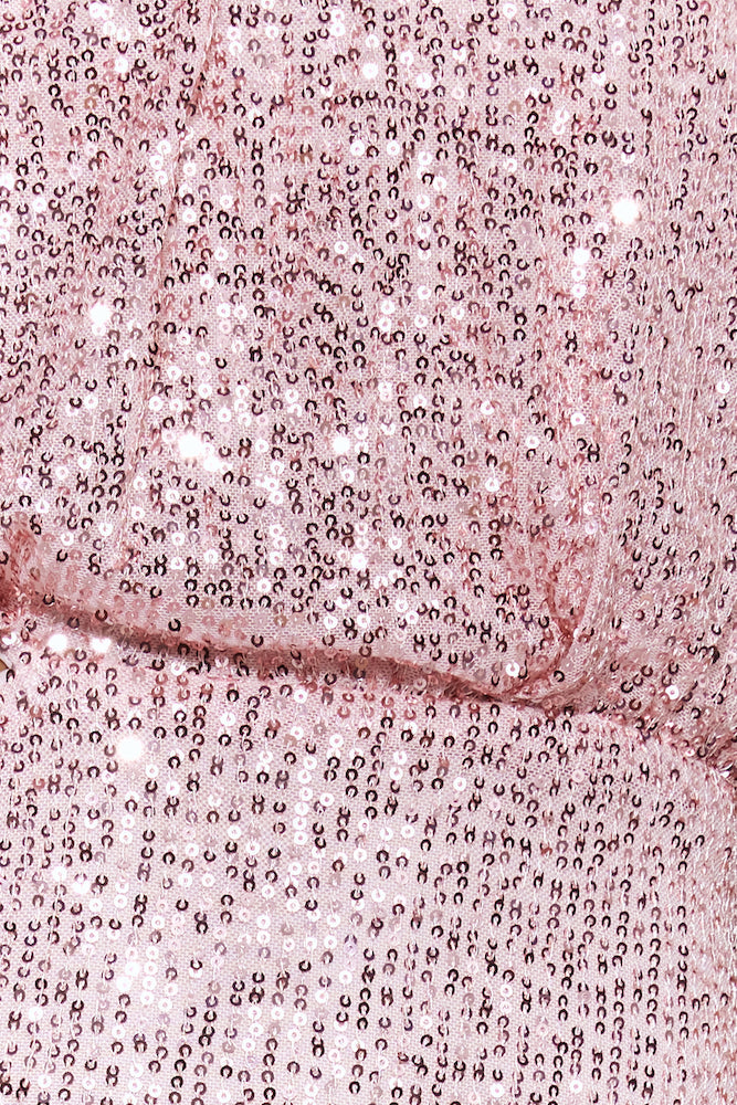 Bring The Class Sequin Maxi Dress Pink