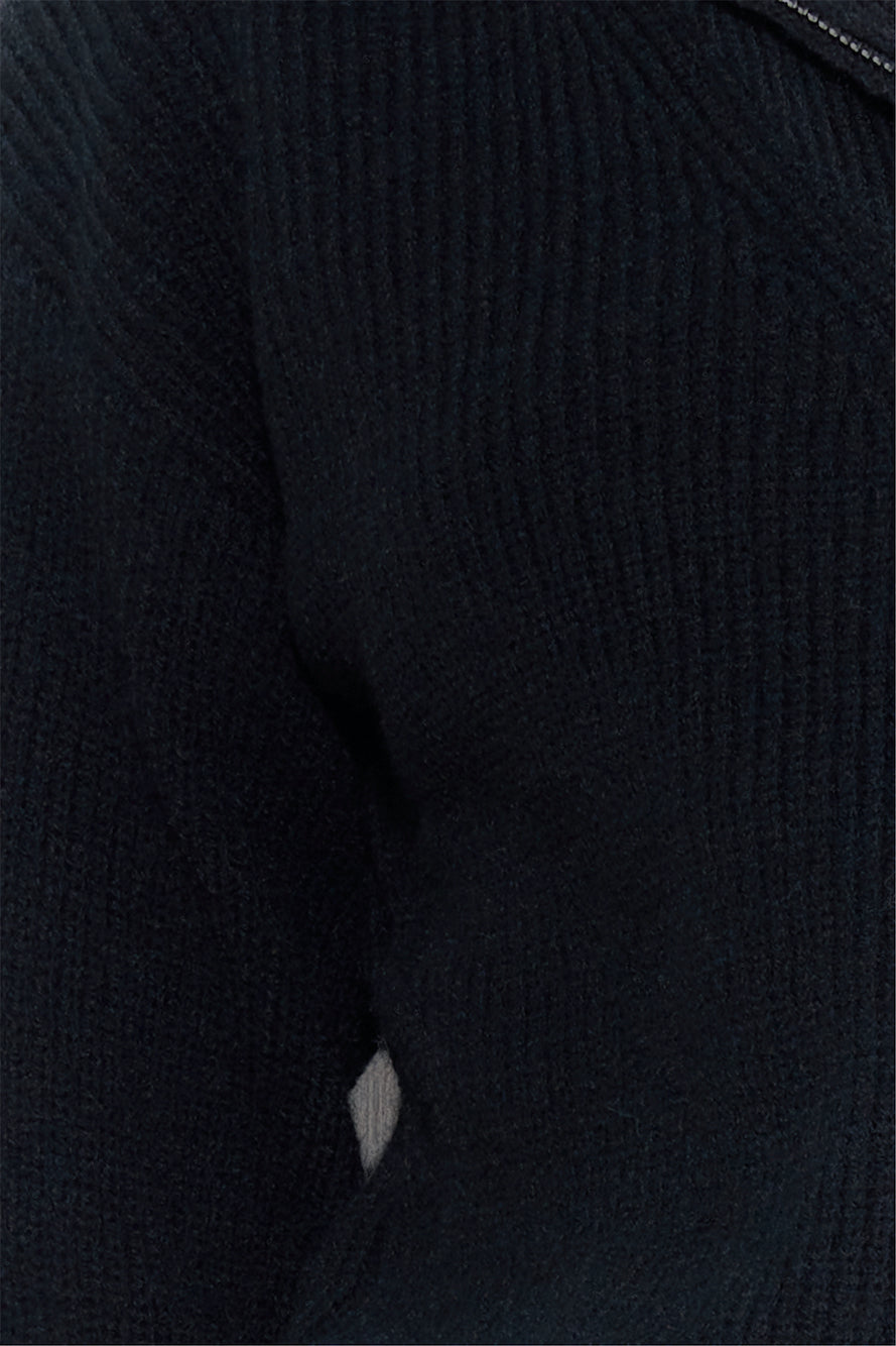 Frosty Days Knit Sweater Black