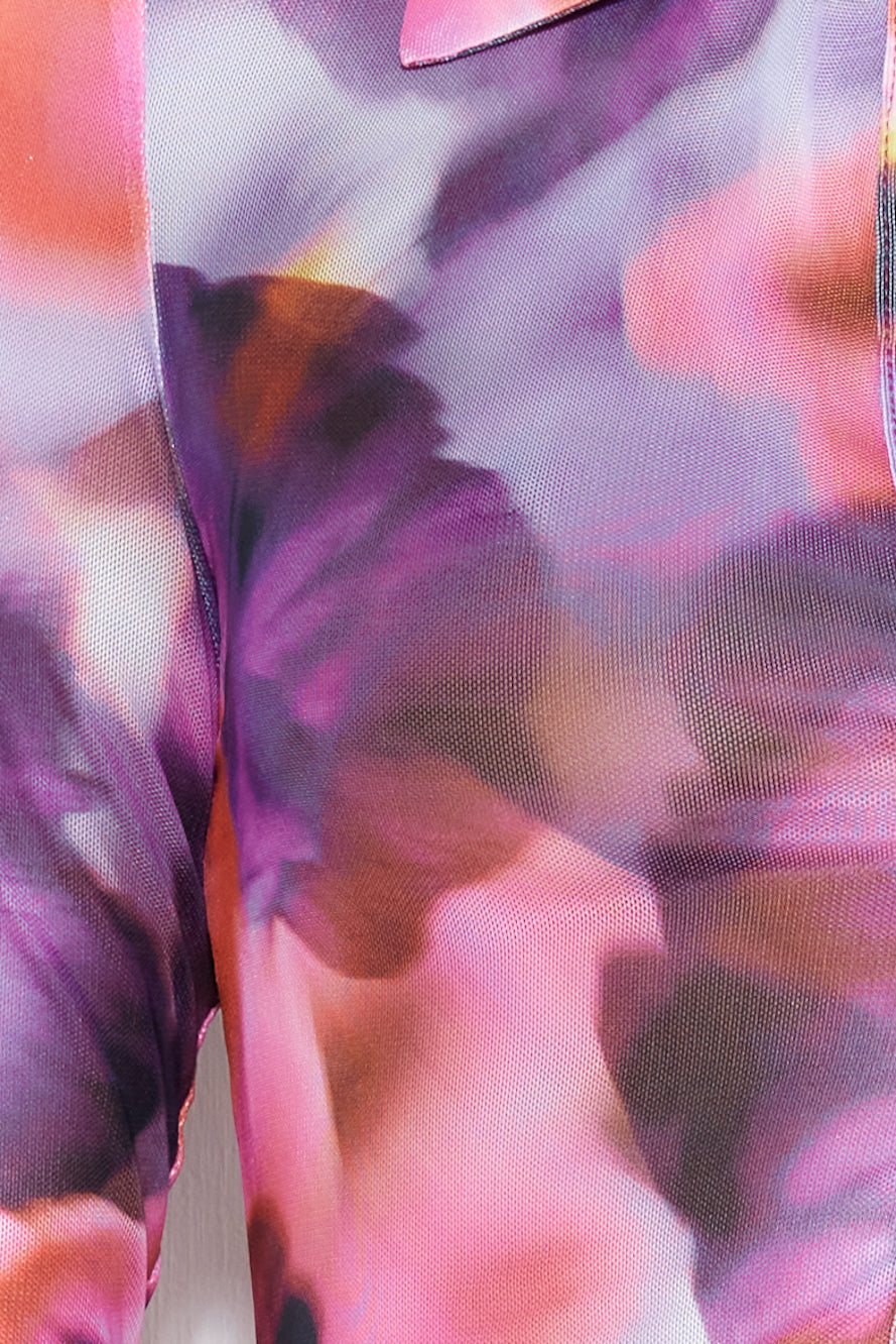 Party In the House Mesh Top Purple