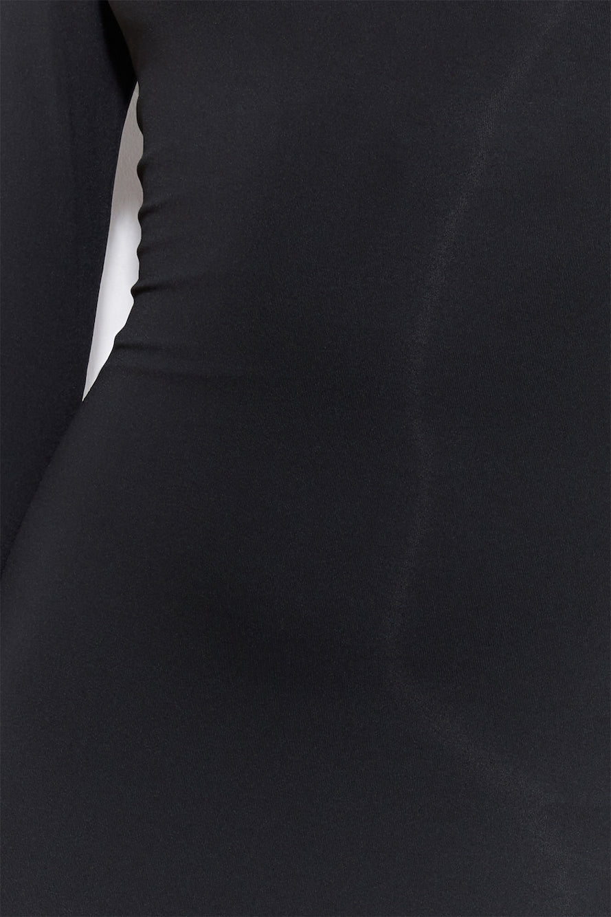 Late But Fashionable Midi Dress Black