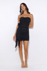 One Night In Spain Mesh Mini Dress Black