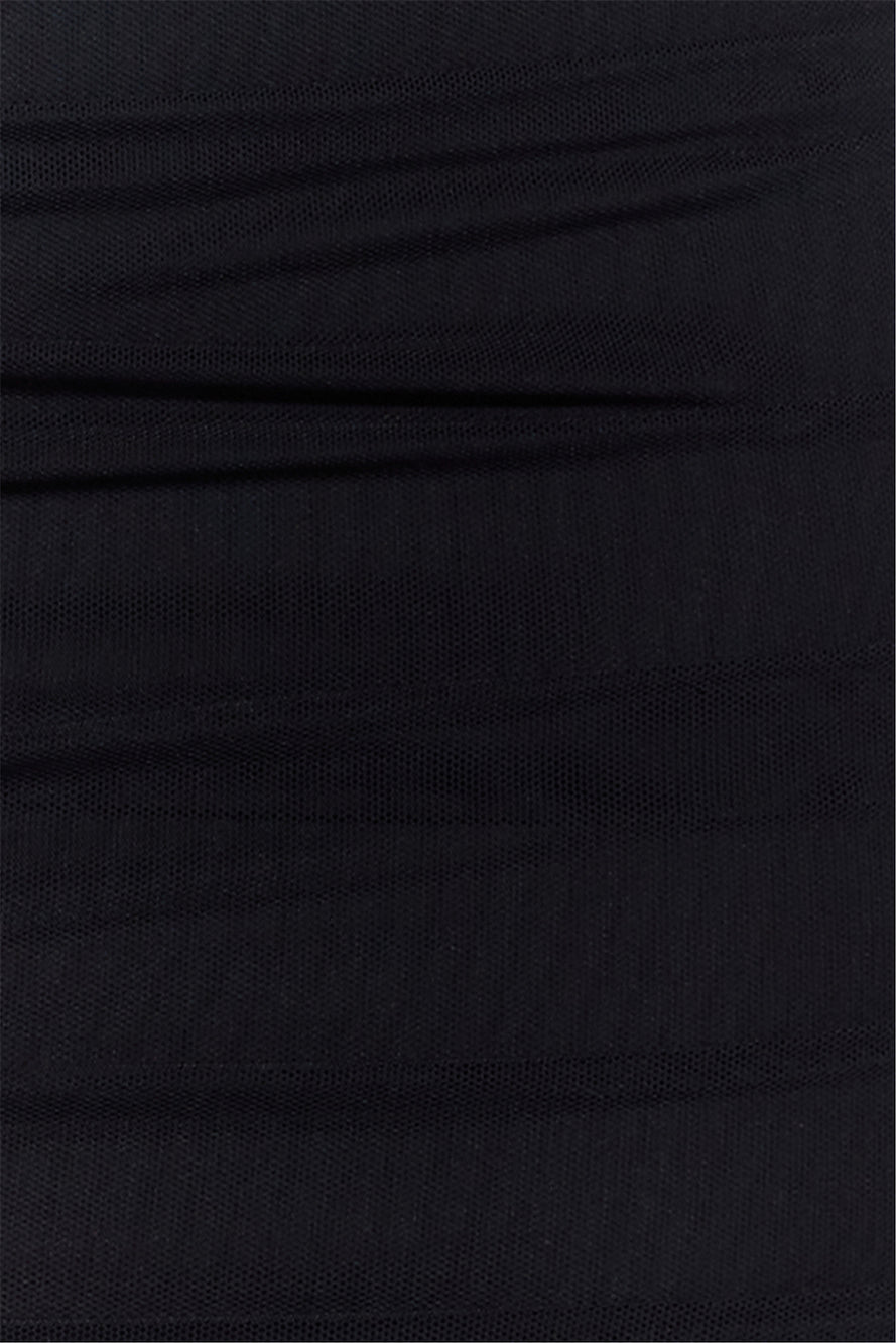 One Night In Spain Mesh Mini Dress Black