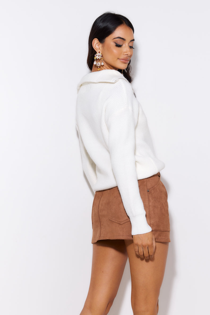 Frosty Days Knit Sweater Ivory
