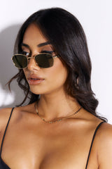 BANBE The Lima Sunglasses Gold Green