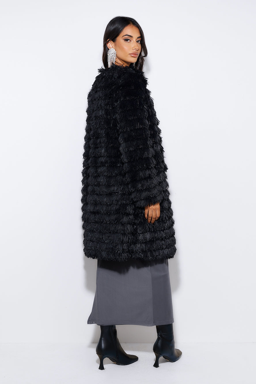 Got The Game Faux Fur Jacket Black