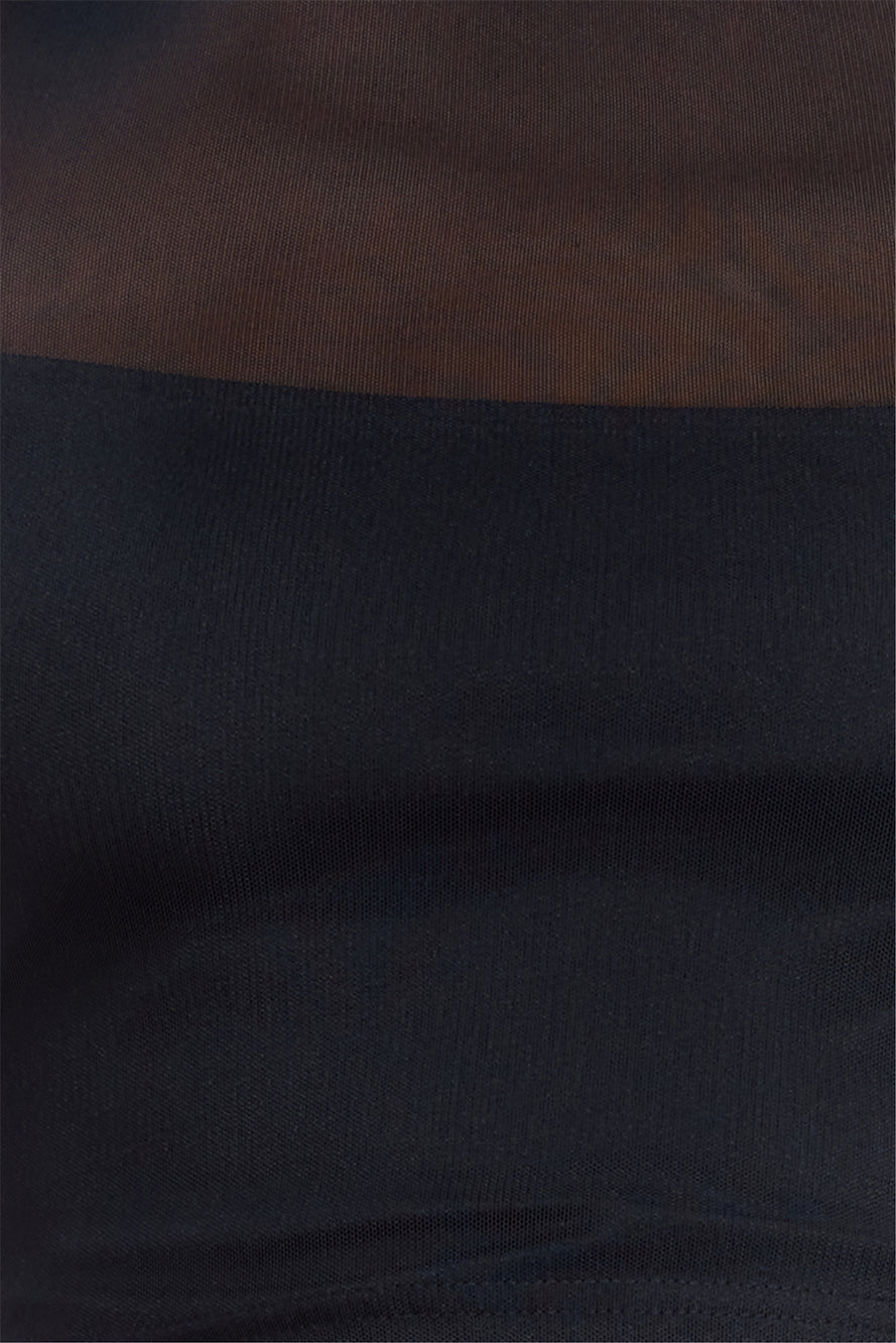 Best Behaviour Mesh Crop Top Black
