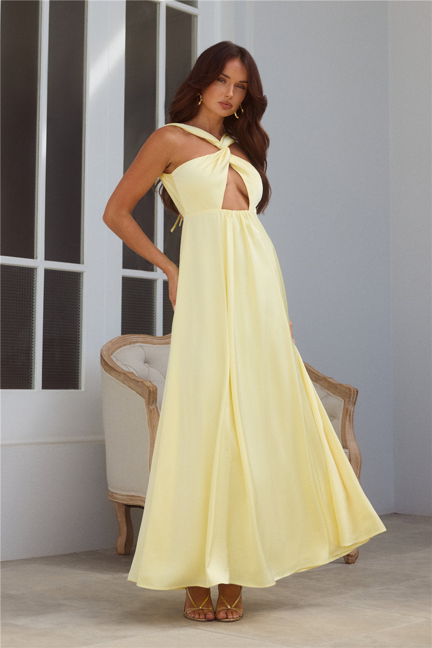 Lavish Lover Midi Dress Yellow