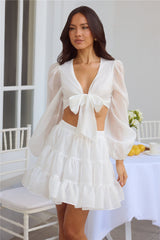 Daylight Loving Mini Skirt White