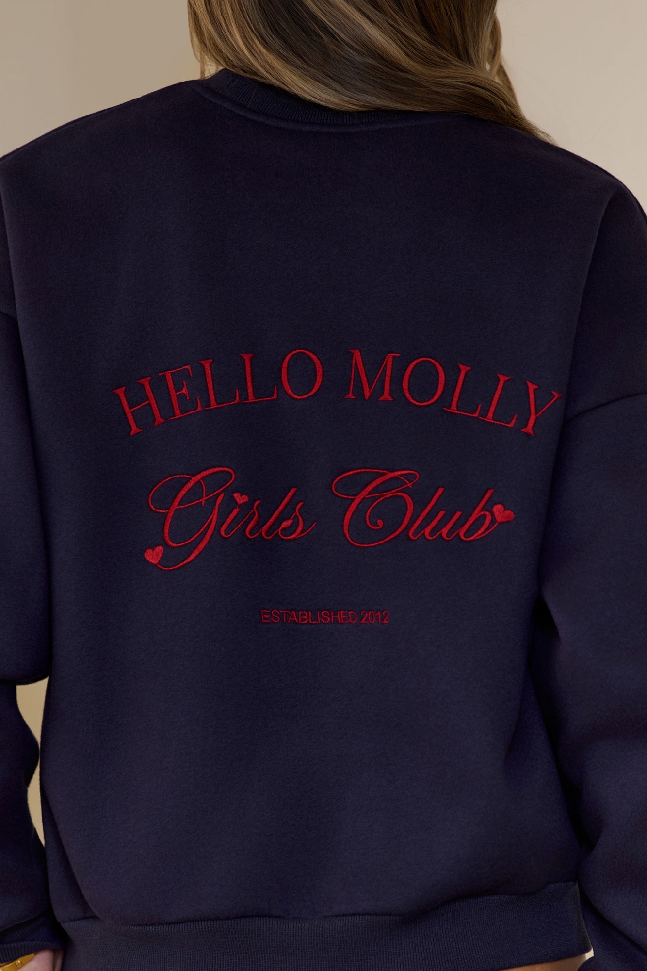 BASE Girls Club Round Neck Sweatshirt Navy