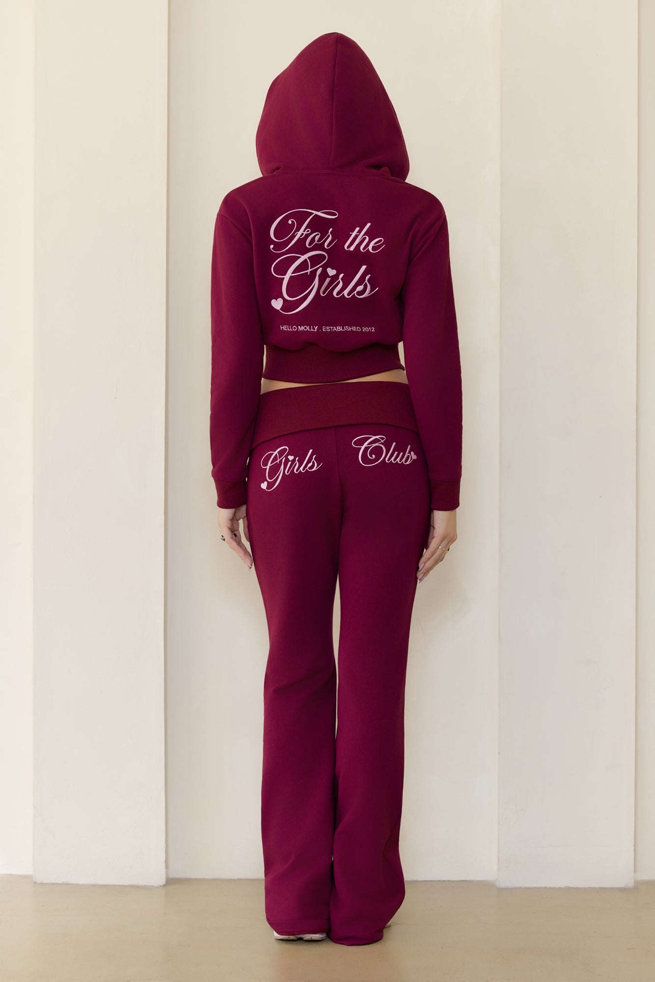 BASE For The Girls Zip Up Hoodie Berry