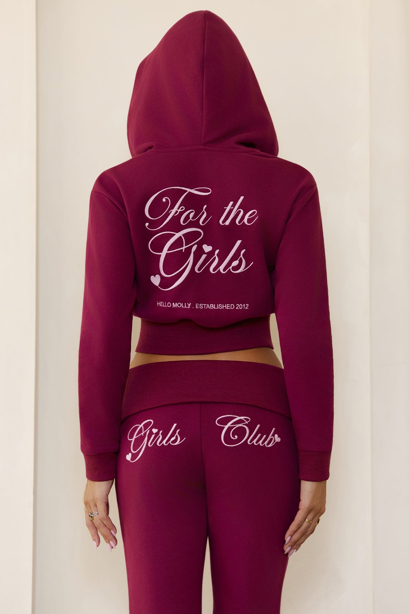 BASE For The Girls Zip Up Hoodie Berry
