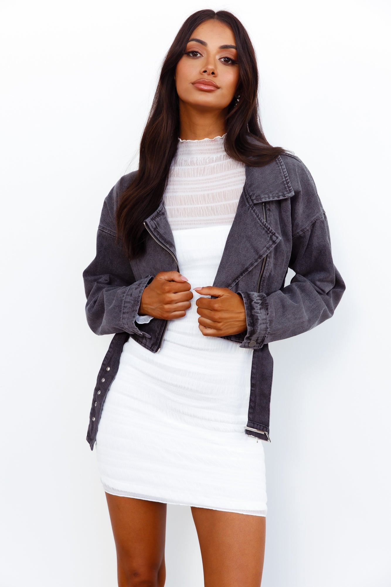 Hot Girl Alert Dress White