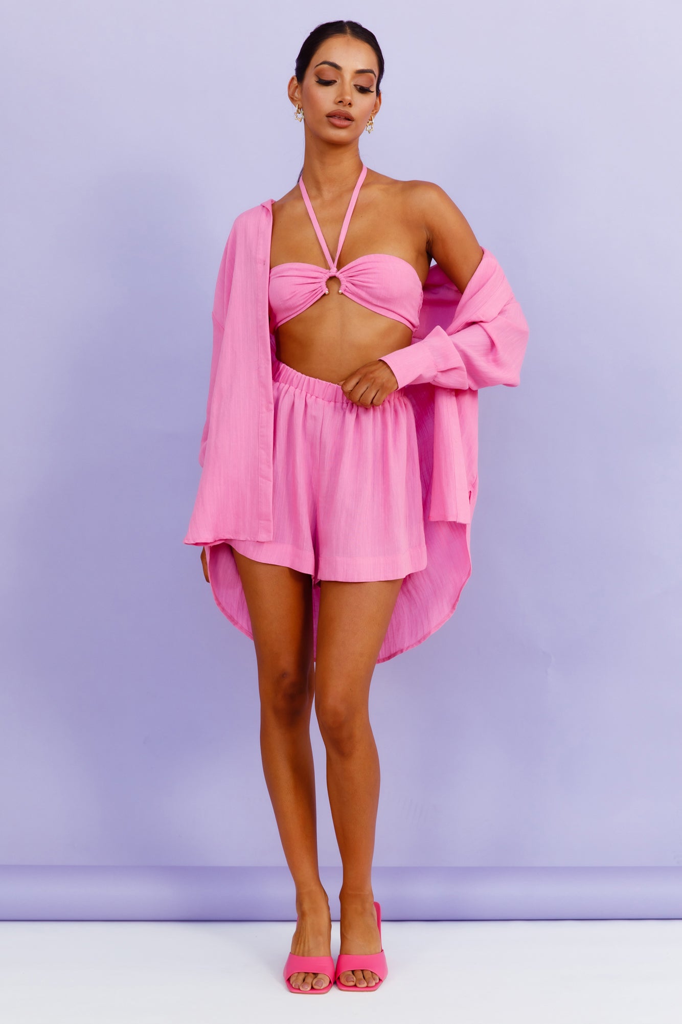 Never Stop Me Shorts Hot Pink