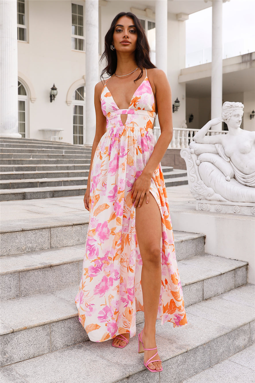 HELLO MOLLY Fancy Resort Maxi Dress Orange