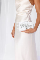 Glam Wifey Clutch White