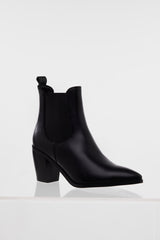 Frosty Season Heel Boots Black PU