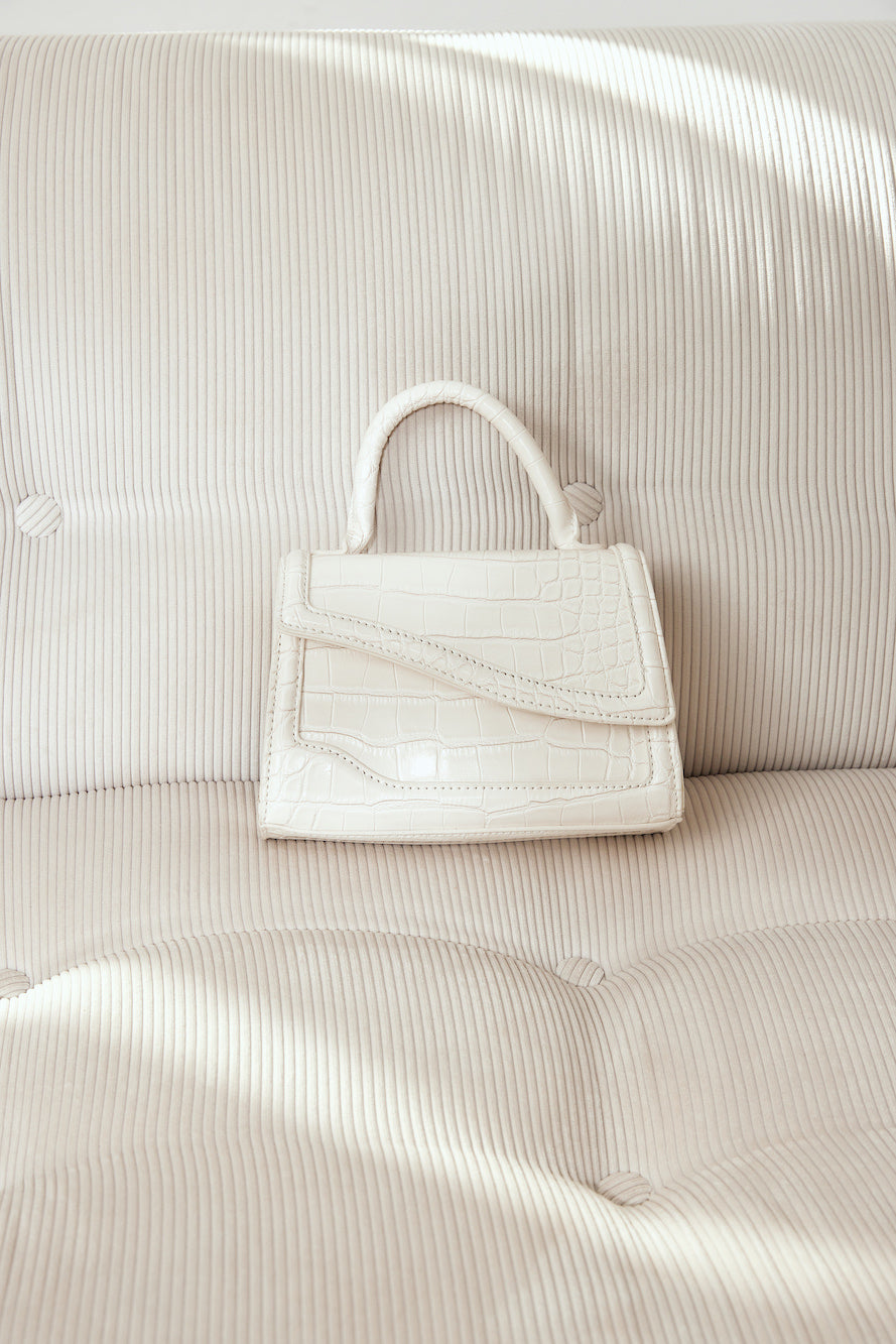 BILLINI Agnes Handle Bag Bone Croc