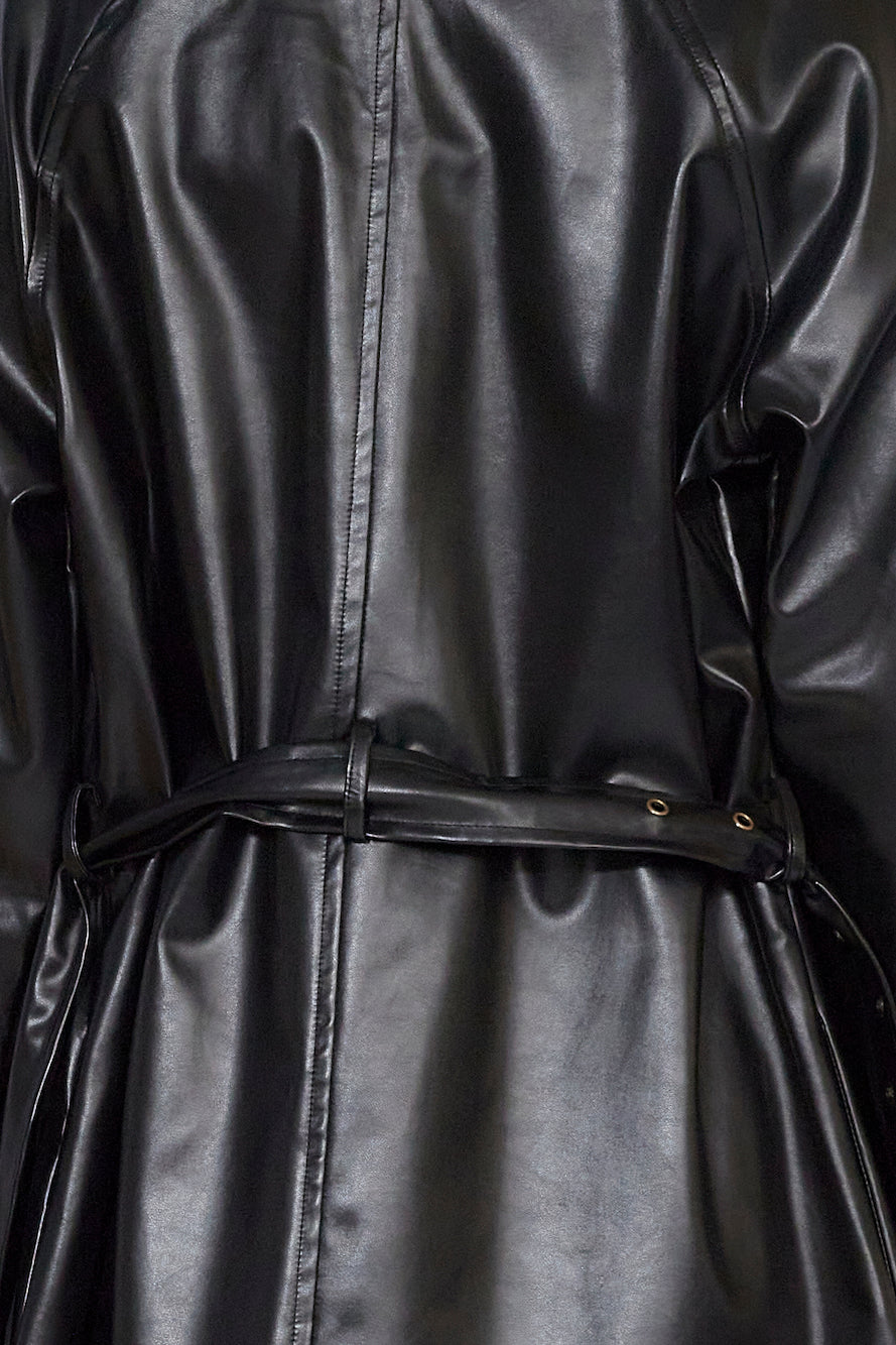 Breaking The Silence Trench Coat Black