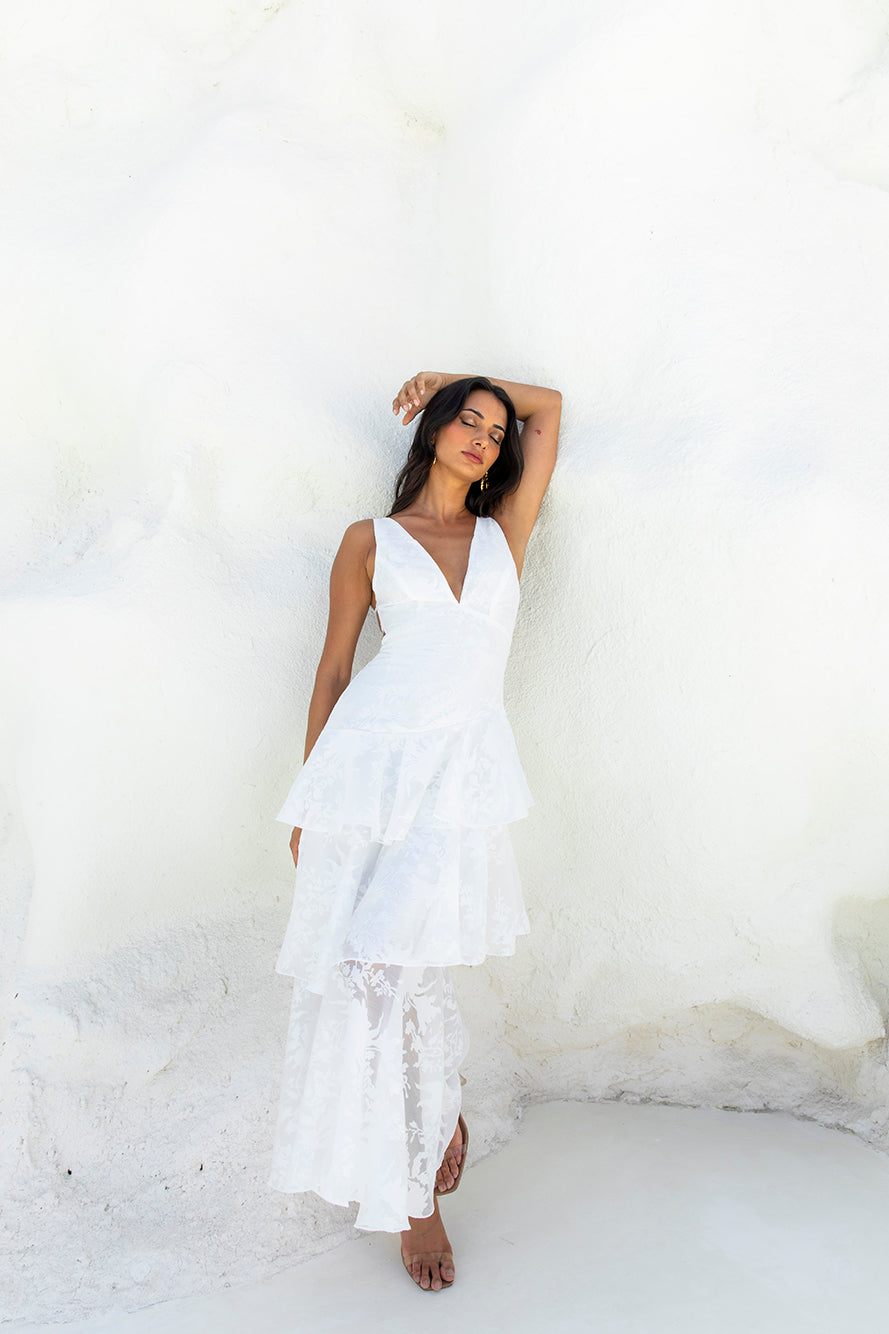 Autumn Love Maxi Dress White
