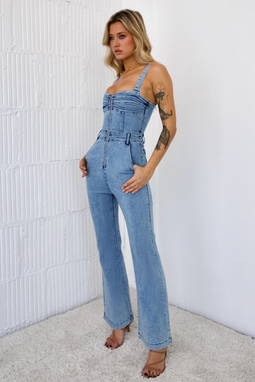 Deep In Motion Jumpsuit Denim