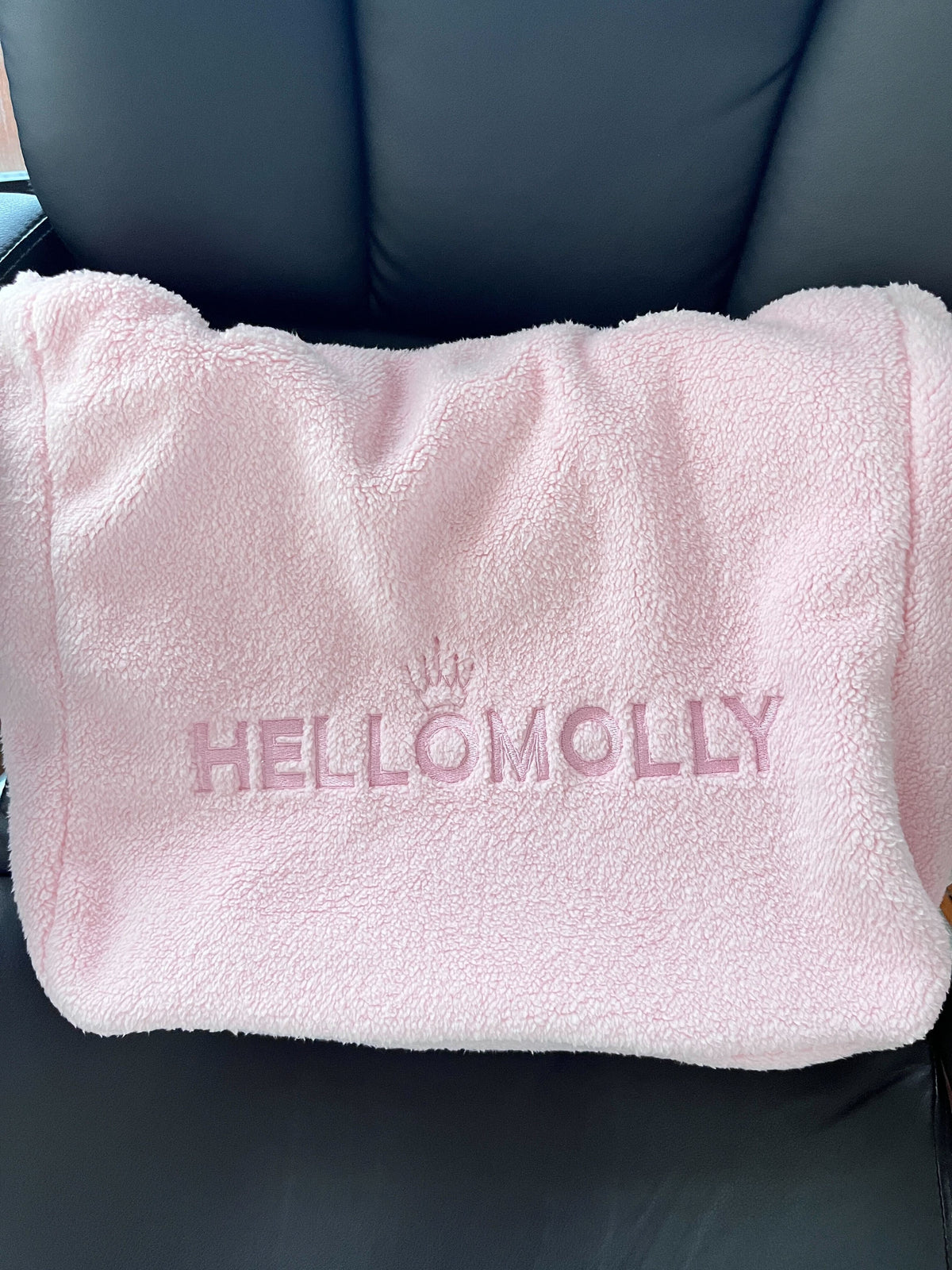 hellomolly fluffy tote bag pink