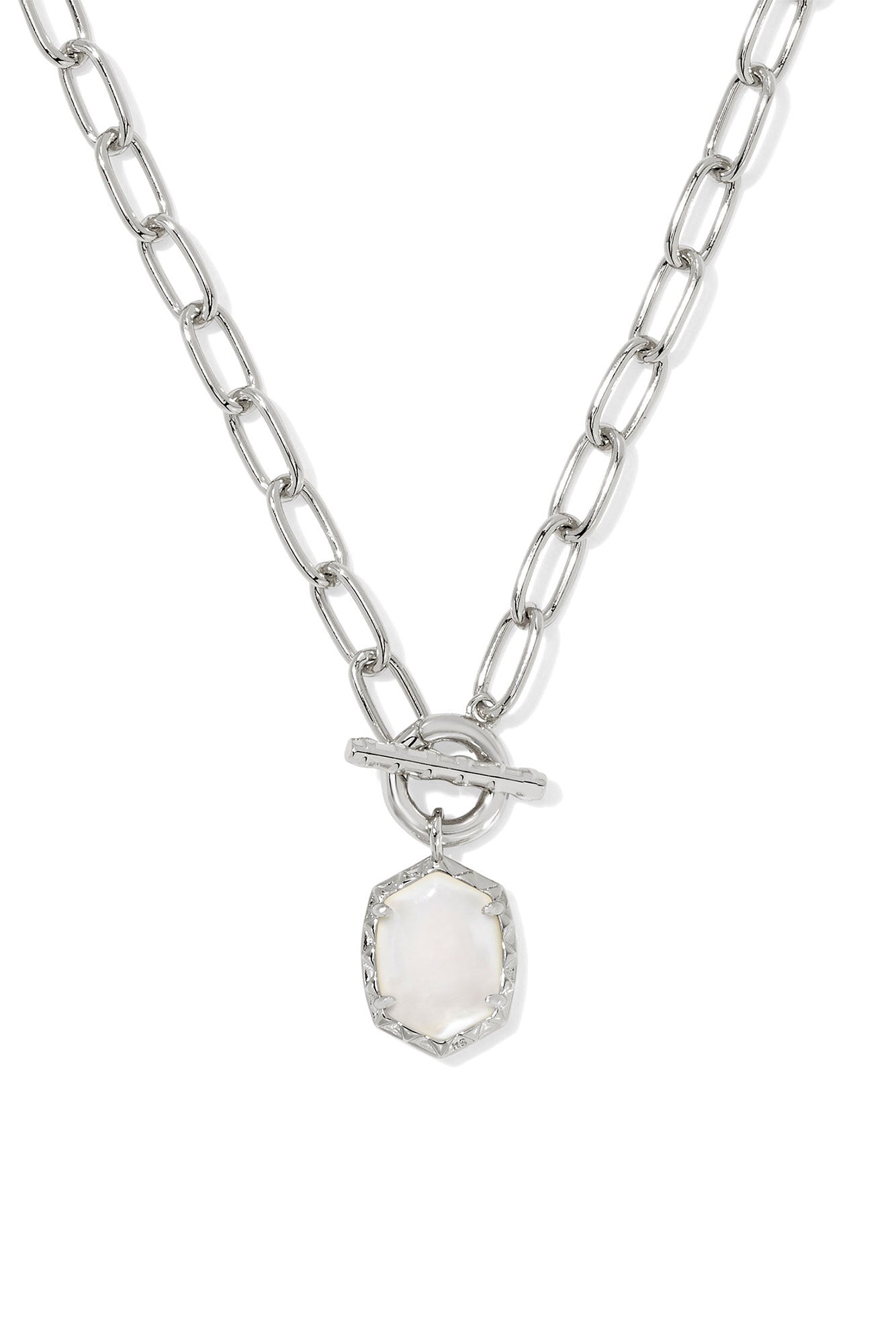 Daphne Convertible Link and Chain Necklace Ivory Mother-of-Pearl