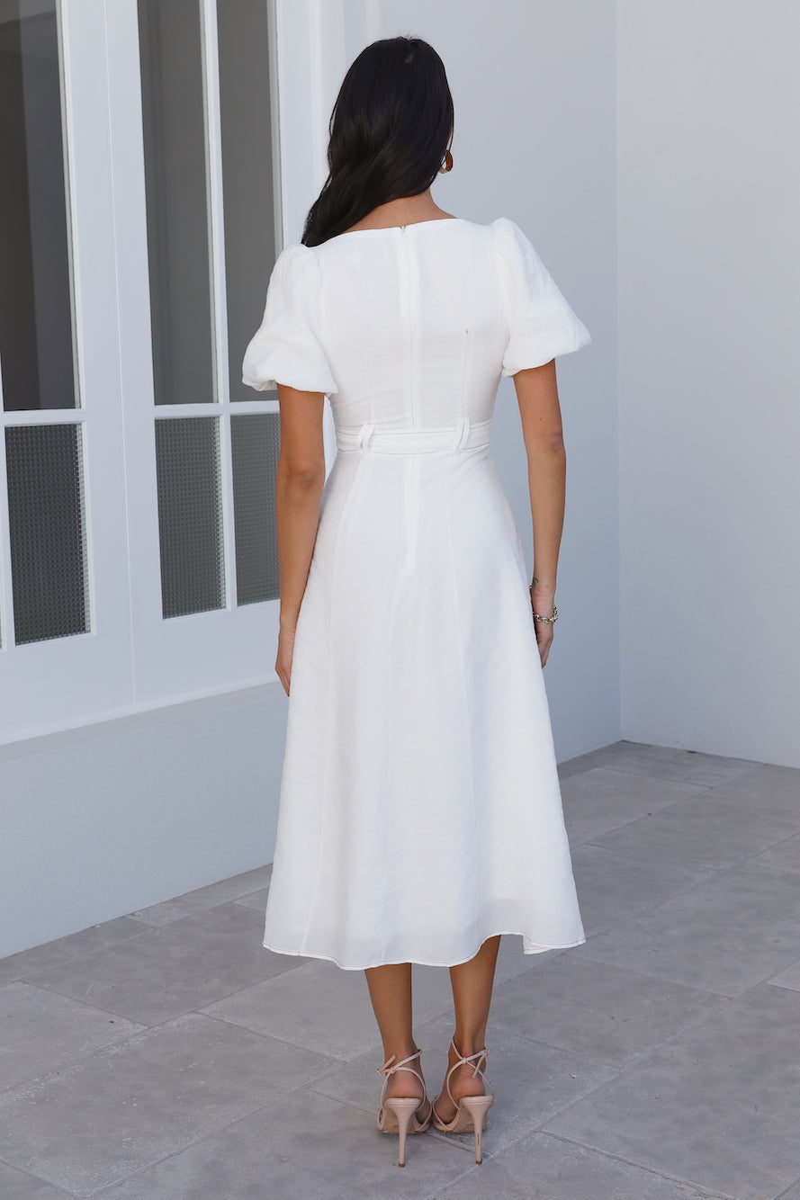 Not Of This World Midi Dress White