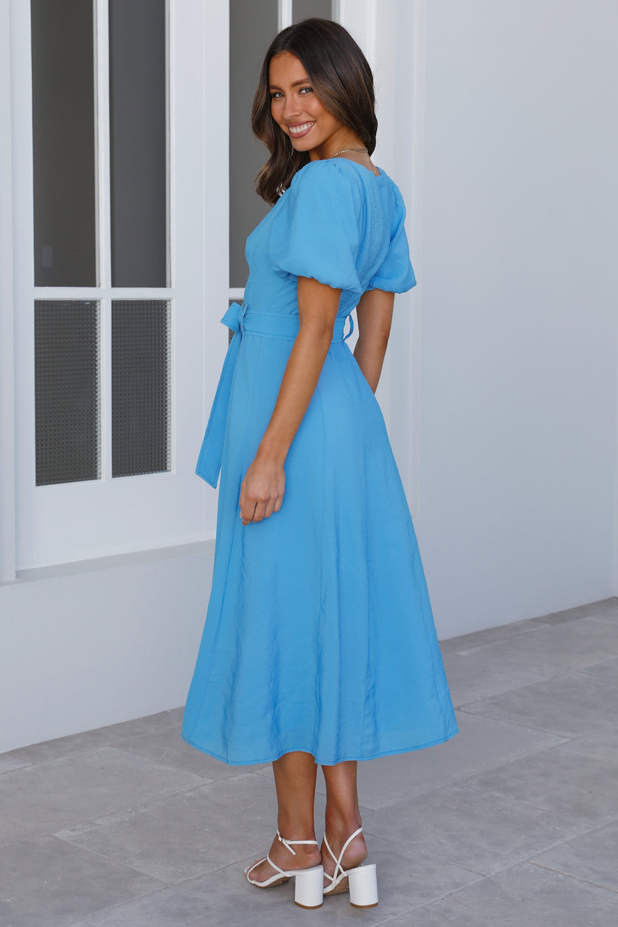Not Of This World Midi Dress Blue