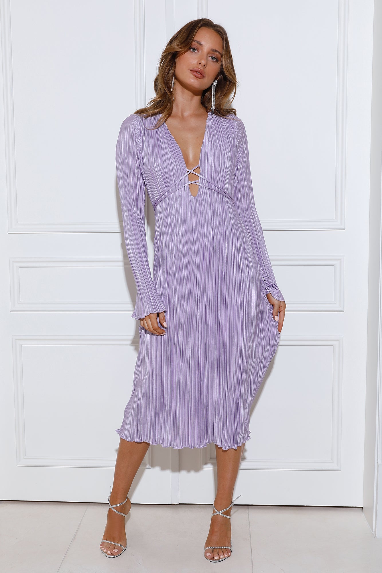 Mountain Vistas Midi Dress Lilac