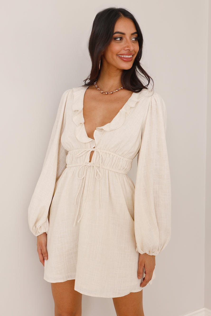 Be the Change Mini Dress Cream