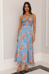 Love Fantasy Midi Dress Blue