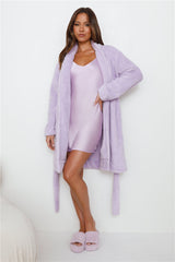 HELLO MOLLY Soft And Snuggly Robe Lilac
