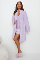 HELLO MOLLY Soft And Snuggly Robe Lilac