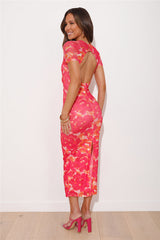 Girl Is Bright Mesh Maxi Dress Pink