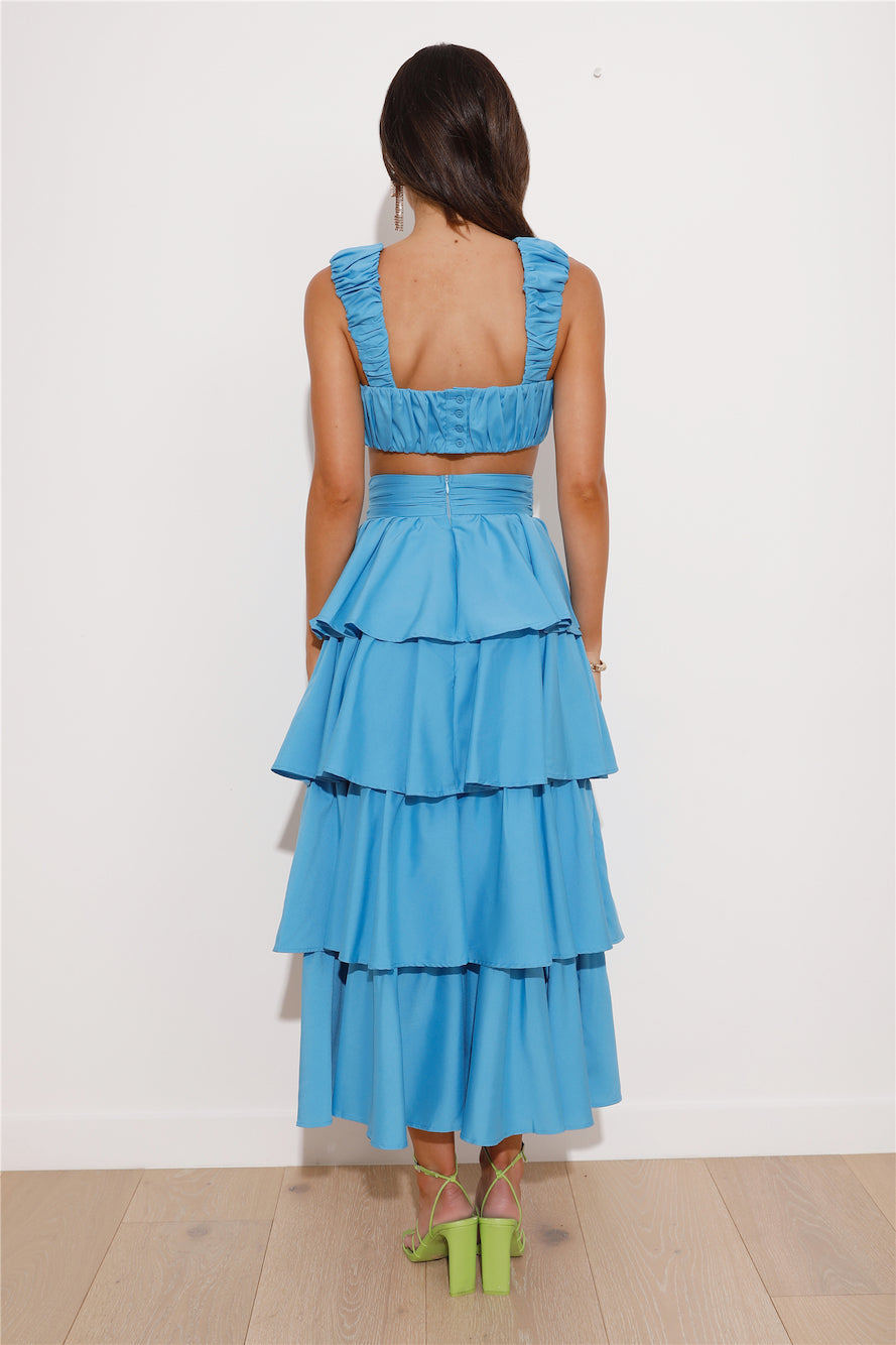 Hour To Shine Crop Top Blue