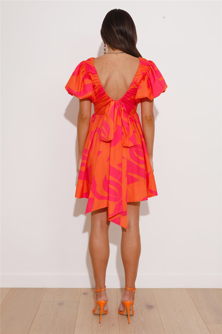 Bayside Love Mini Dress Orange
