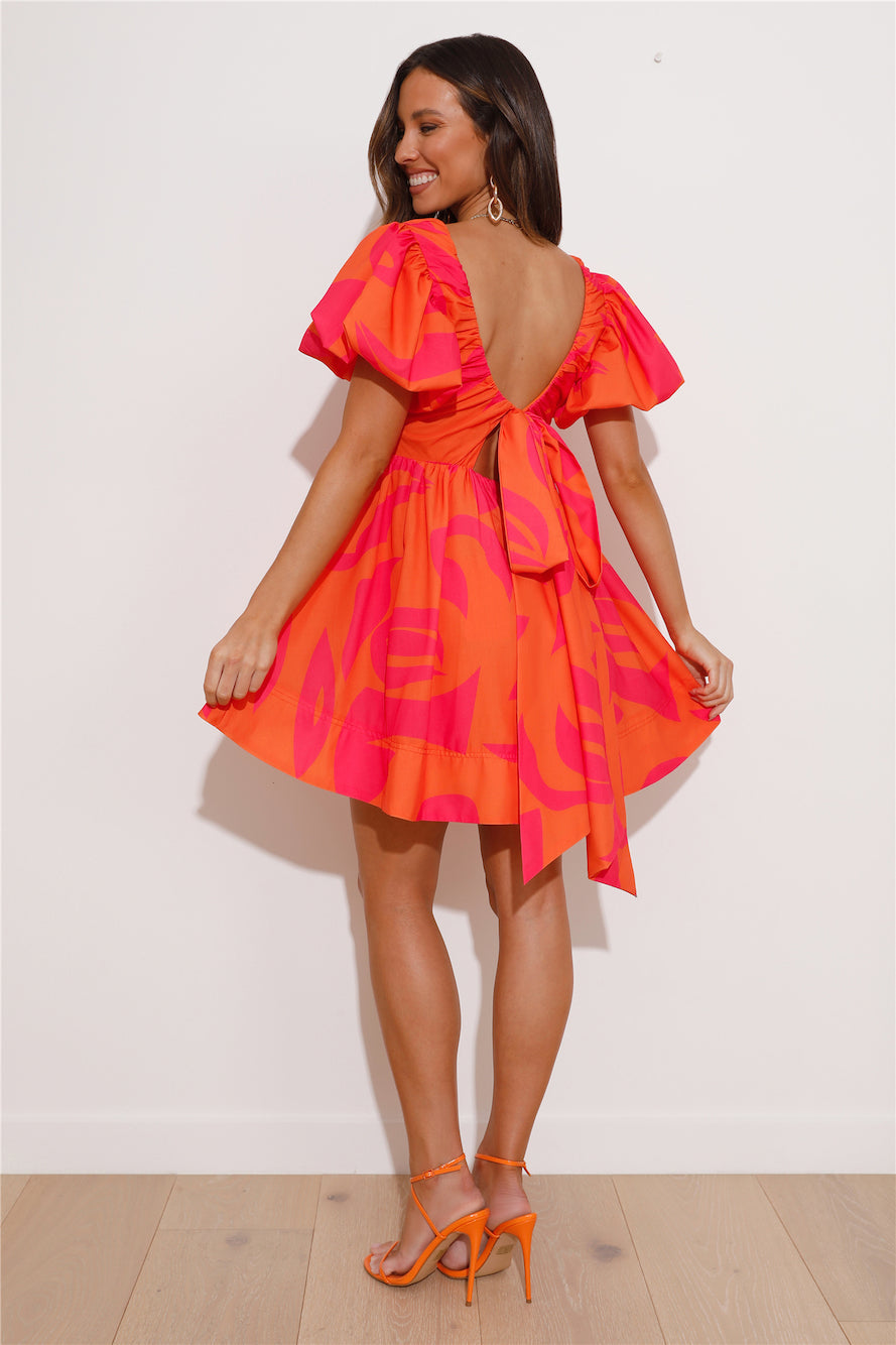 Bayside Love Mini Dress Orange