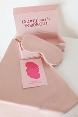 HELLO MOLLY Sweet Dreams Eye Mask And Pillowcase Silk Set Pink