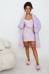 HELLO MOLLY Soft And Snuggly Robe Lilac