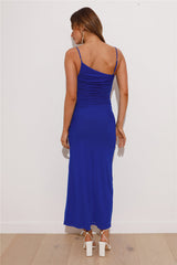 Fit To Love Mesh Maxi Dress Blue