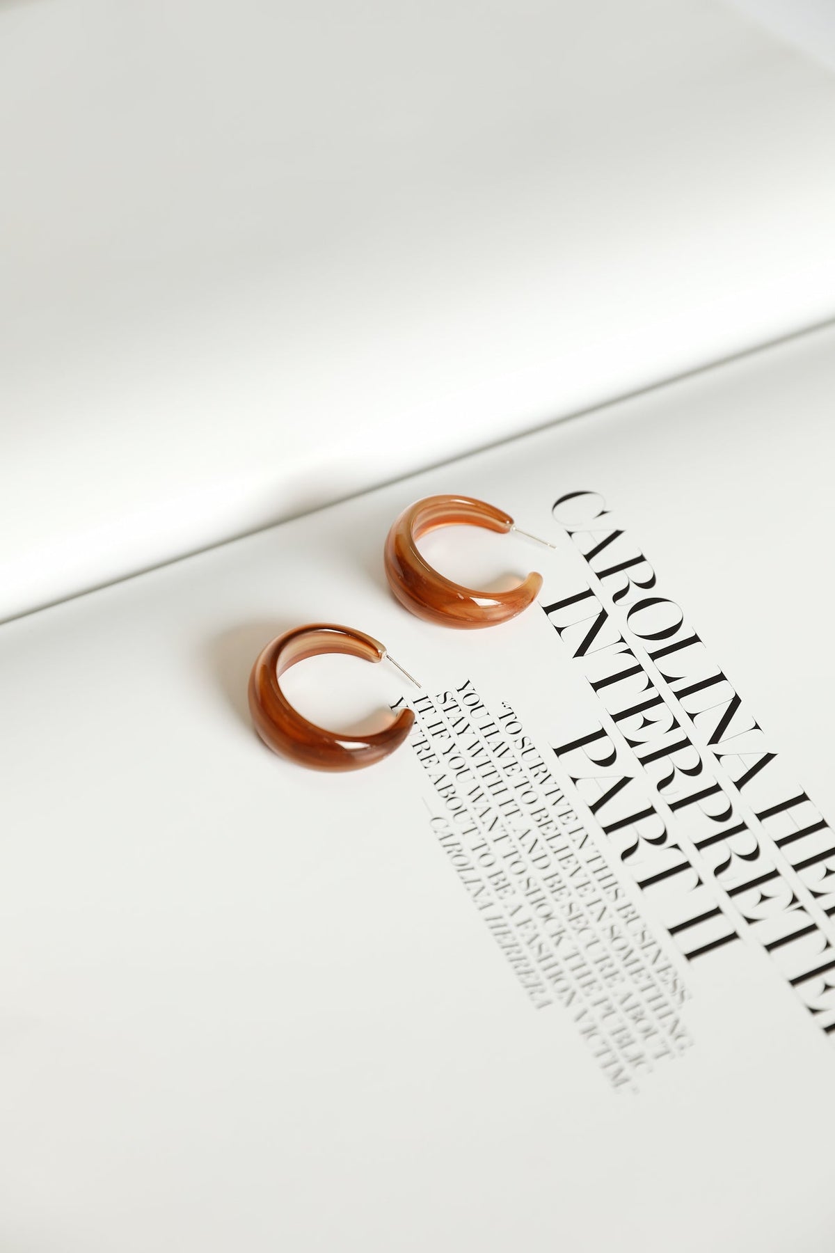 Marble Fields Earrings Brown