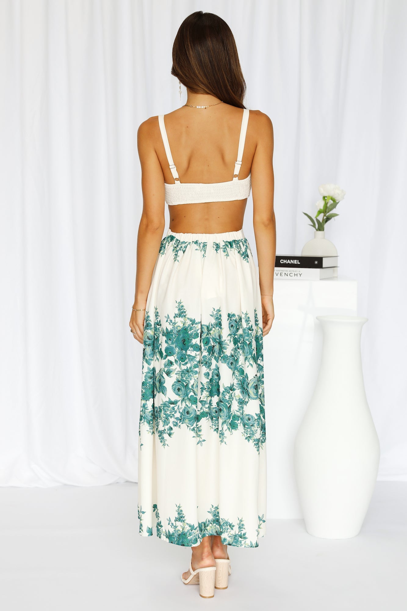 Gates To The Garden Maxi Skirt Green