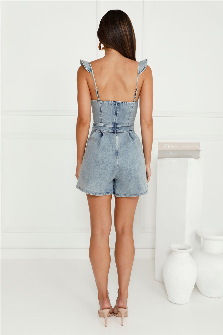 Daily Denim Romper Denim