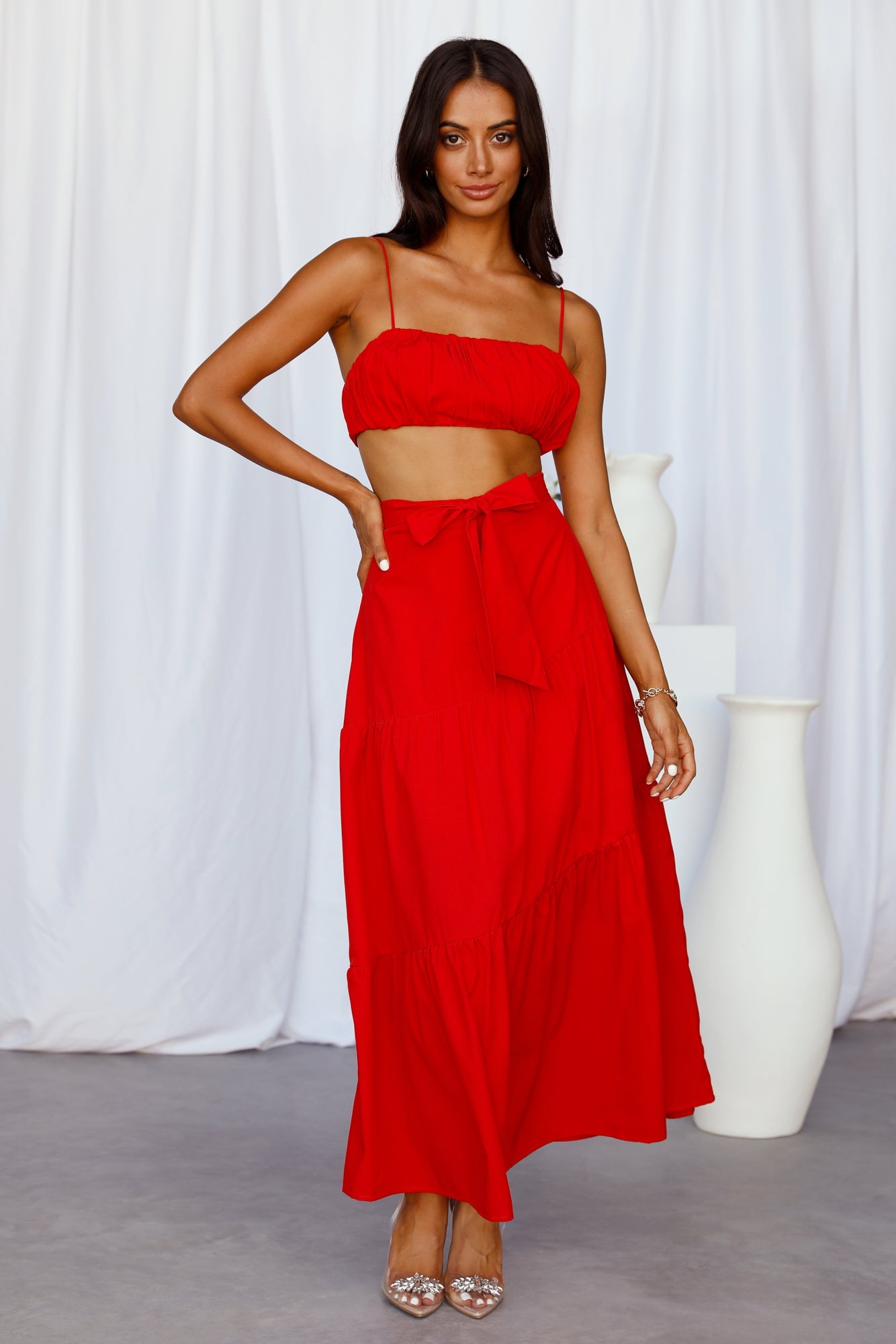 Our World Maxi Skirt Red