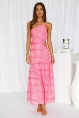 Lovely And Blissful Midi Dress Pink